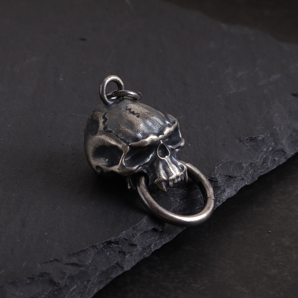 Skull Pendant no Jaw Handmade in Sterling Silve