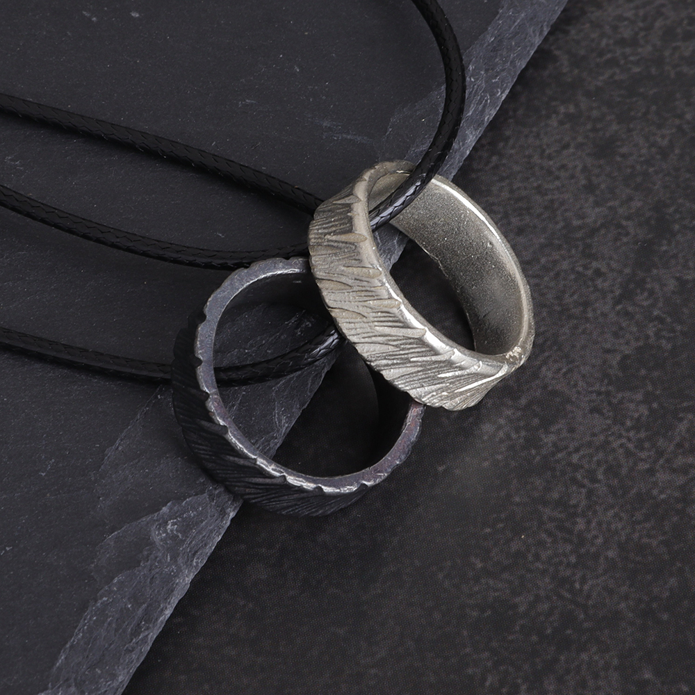 Engraved Sterling Silver Ring Pendant