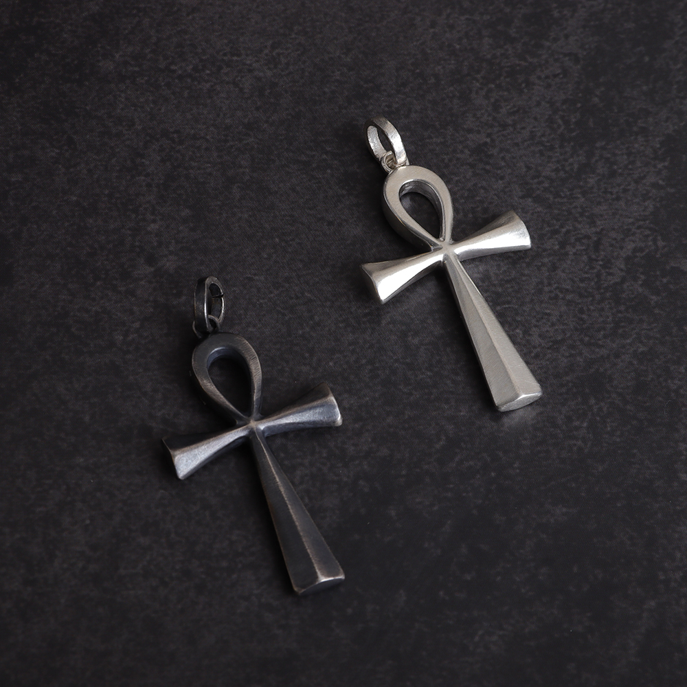 Silver Ankh Cross Pendant Necklace Pendant handmade