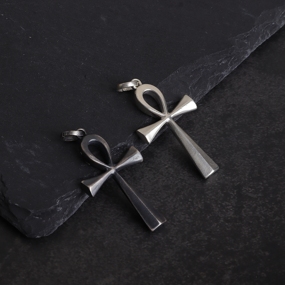 Silver Ankh Cross Pendant Necklace Pendant handmade