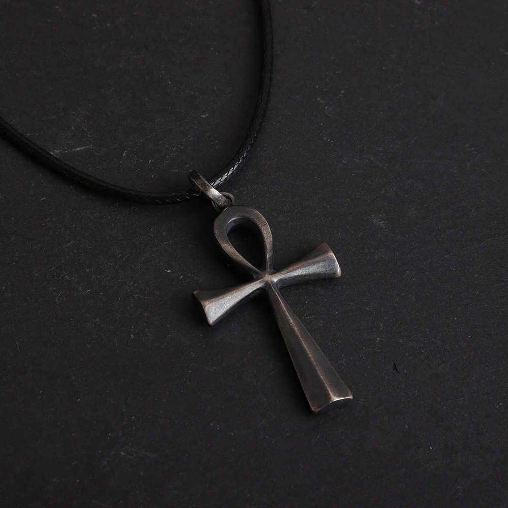 Silver Ankh Cross Pendant Necklace Pendant handmade