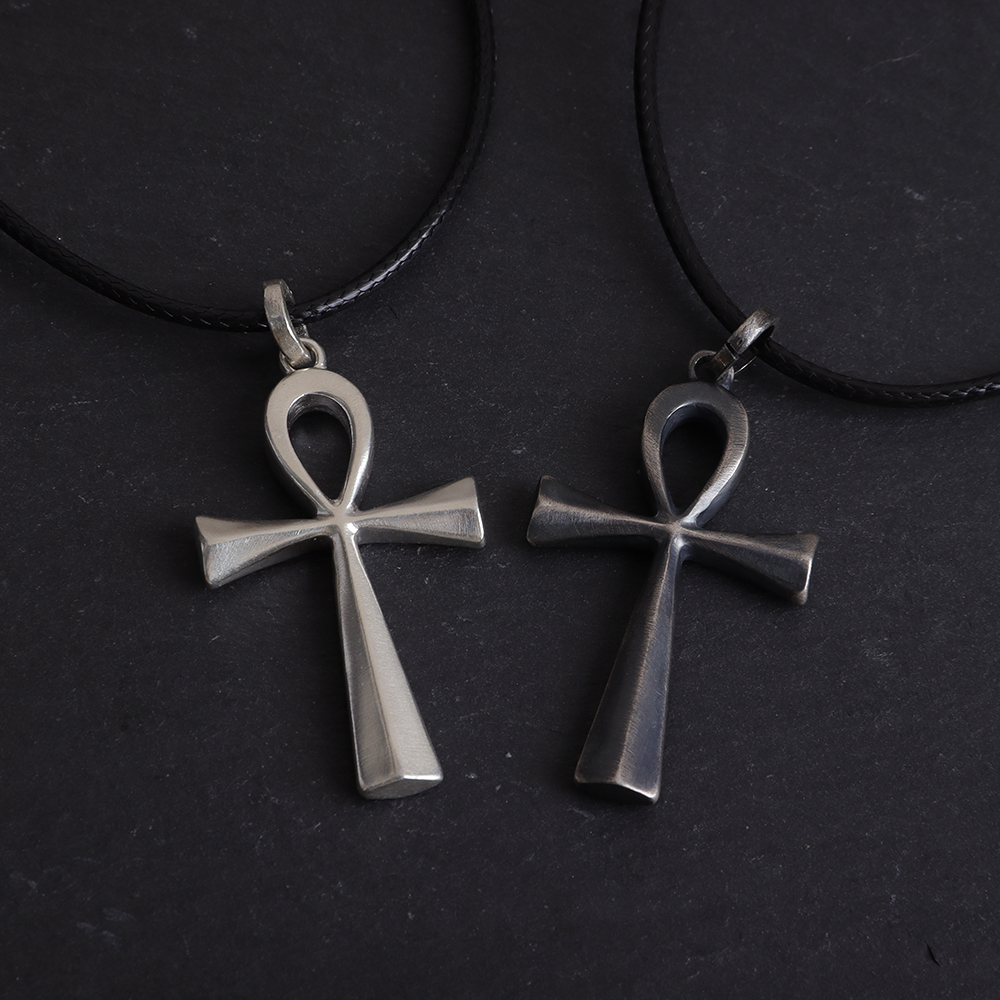 Silver Ankh Cross Pendant Necklace Pendant handmade