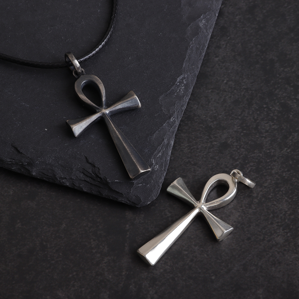 Silver Ankh Cross Pendant Necklace Pendant handmade