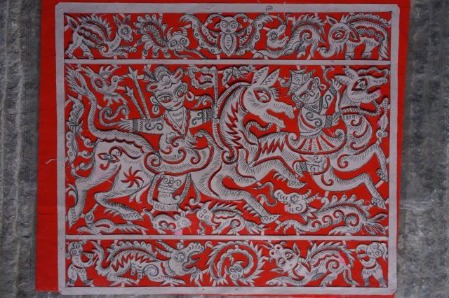 The Paper-cutting Artist at the Market