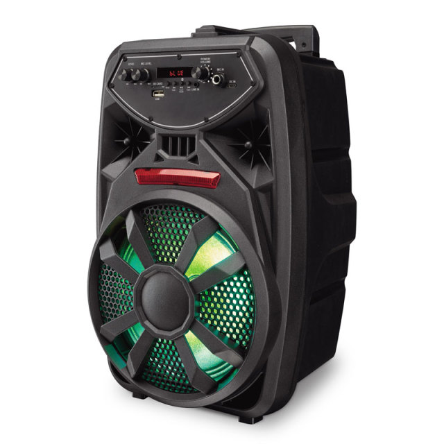 PT862 Black Wireless Tailgate Speaker with Microphone for Singing and Dancing