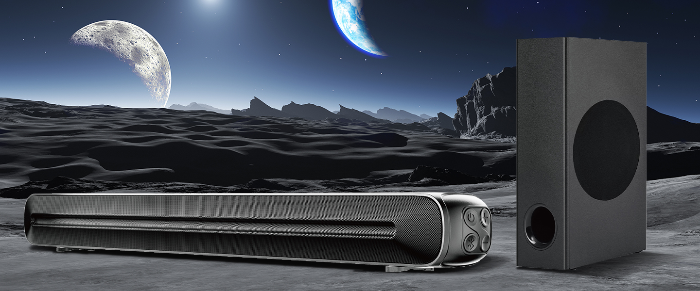 2.1CH Sound Channel TV Soundbar With Wired Subwoofer Factory Supply