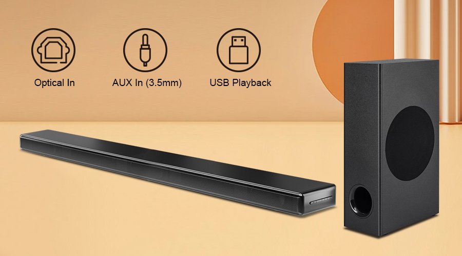 Soundbar USB Playback Home Soundbar Optical in AUX in Soundbar Speaker