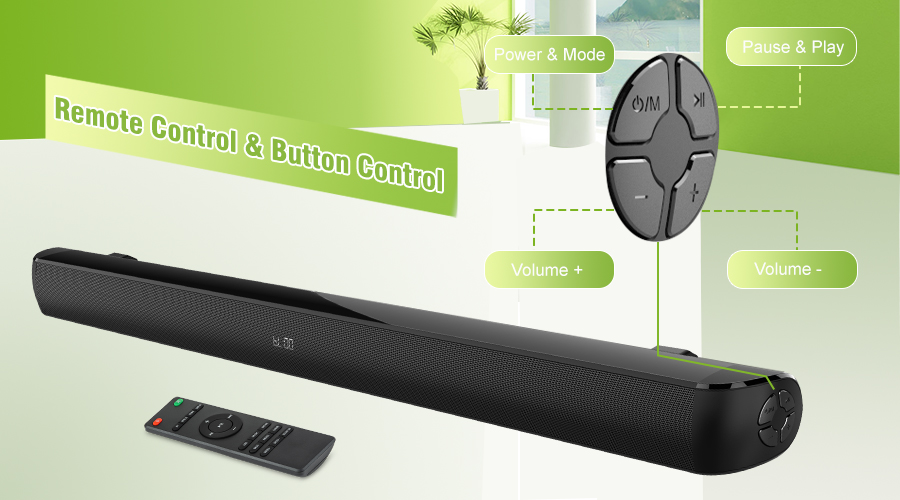 Dual Control TV Soundbar Remote Control Button Control
