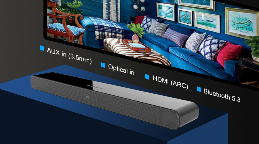 Pairing TV with Soundbar AUX in Optical in HDMI ARC Bluetooth