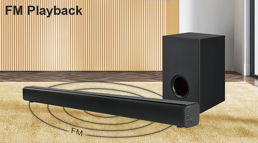soundbar and subwoofer FM enjoy available