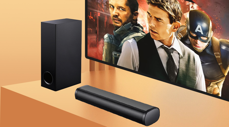 mini soundbar tv use sound bar subwoofer system good look home soundbar