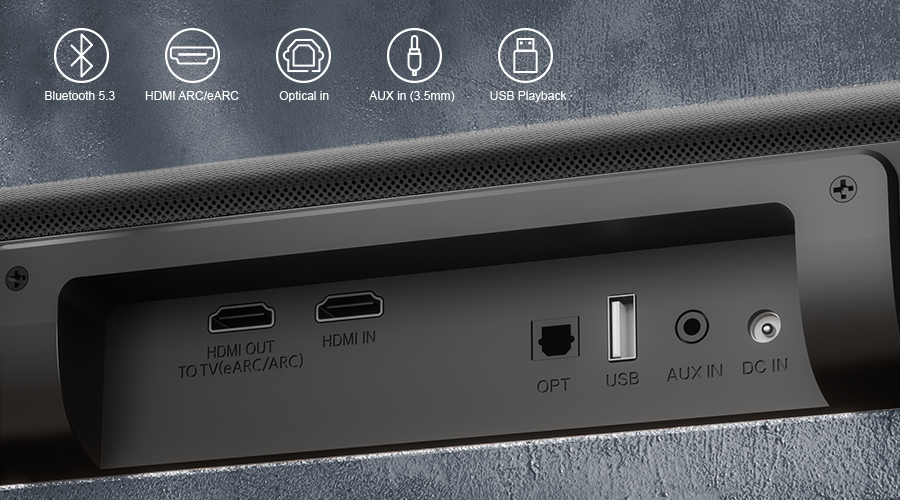 dolby atmos soundbar​ versatile connectivity options