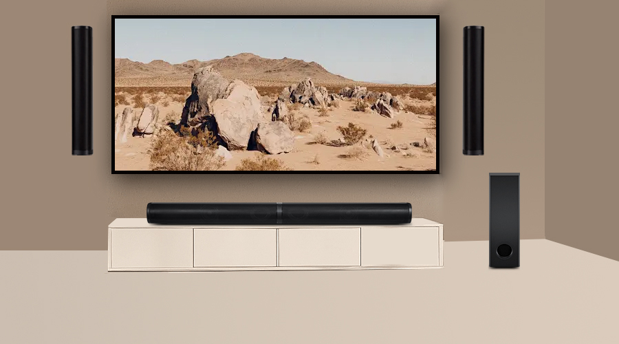 wired subwoofer 2.1CH soundbar desktop wall mounting