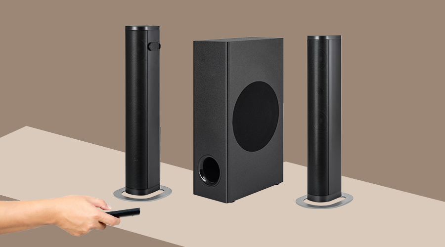 wired subwoofer for soundbar with remote control