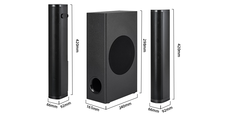 Detachable Soundbar Subwoofer Size