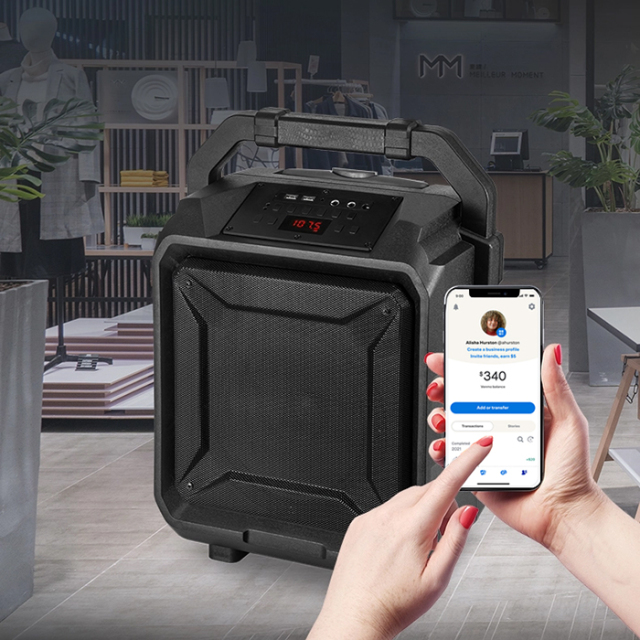 PT860A Bluetooth Speaker with payment comfirmation audio speaker