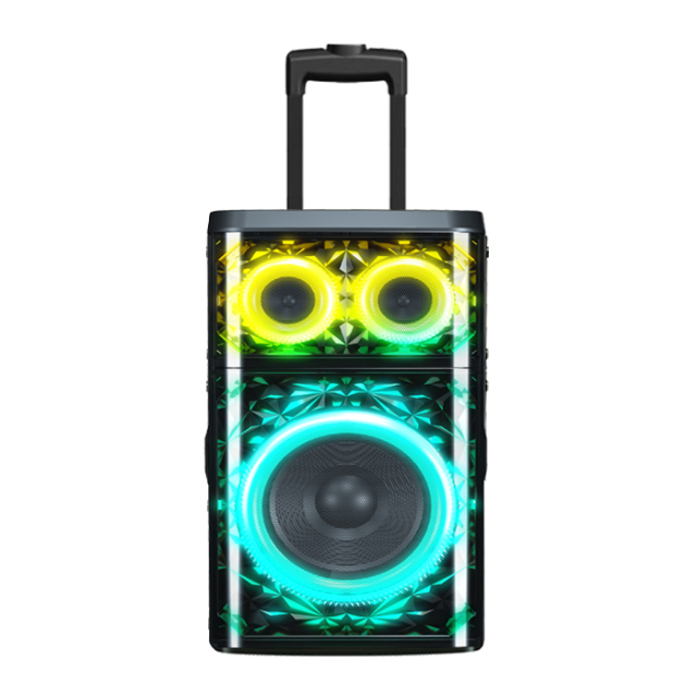 PT1219 Outdoor Professional Trolley Soundbox Wireless Bluetooth Speaker