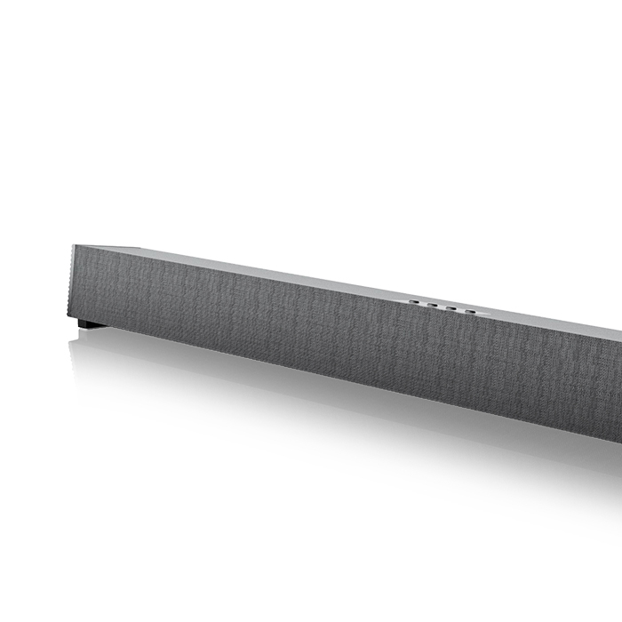 fabric grill soundbar tv mounted with soundbar