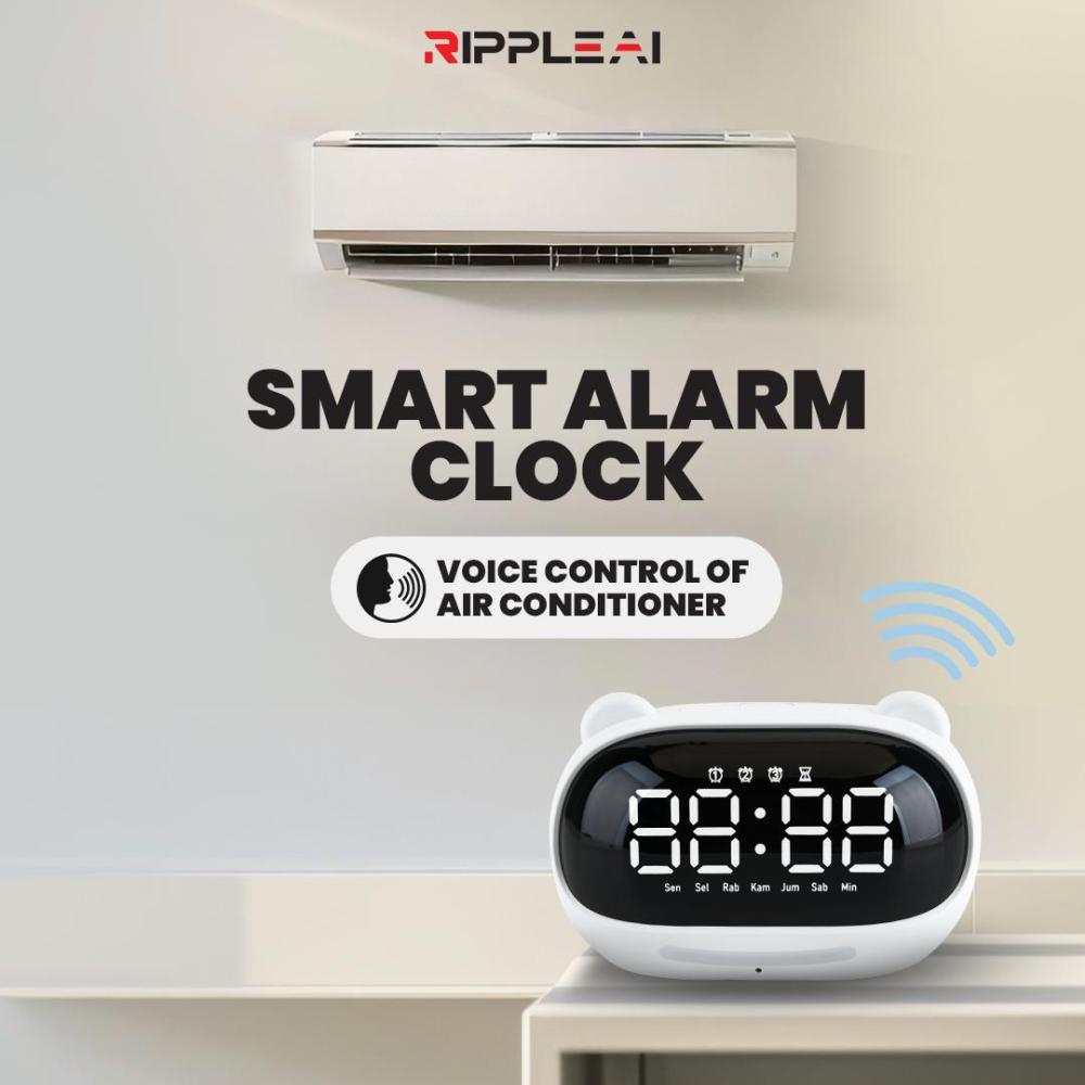 【Hello NUKI 2.0】Ripple Smart AI 3000 mAh Voice Alarm Clock Control AC Alarm Night Lamp With Voice