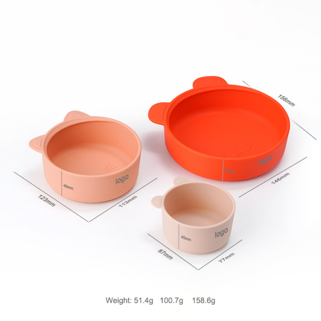Silicone baby bowl anti-fall