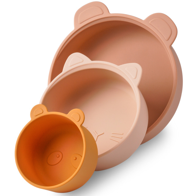 Silicone baby bowl anti-fall