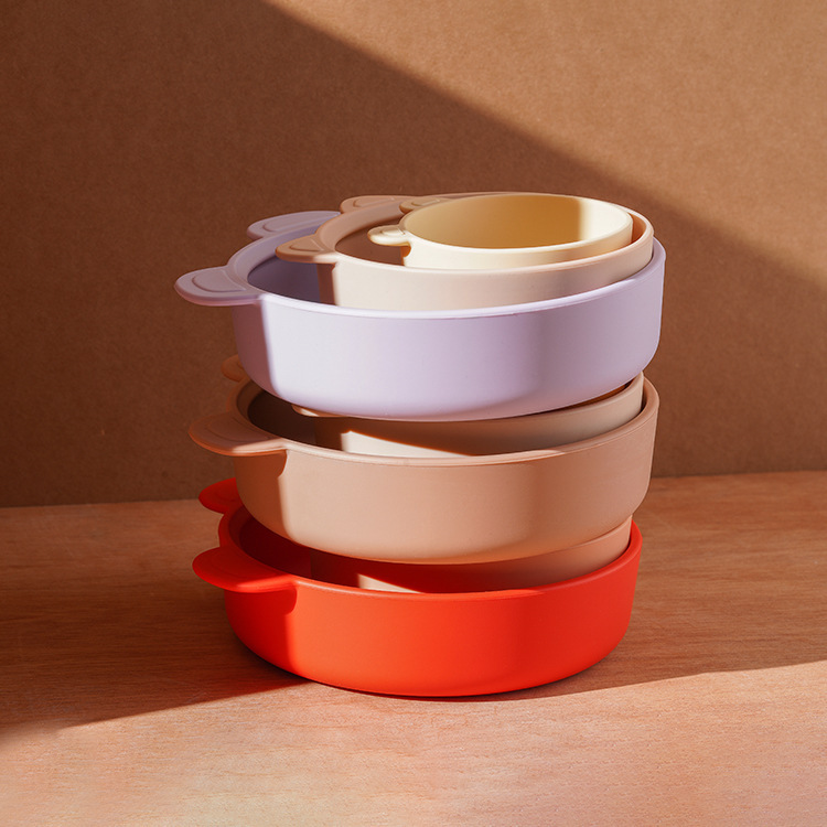 Silicone baby bowl anti-fall