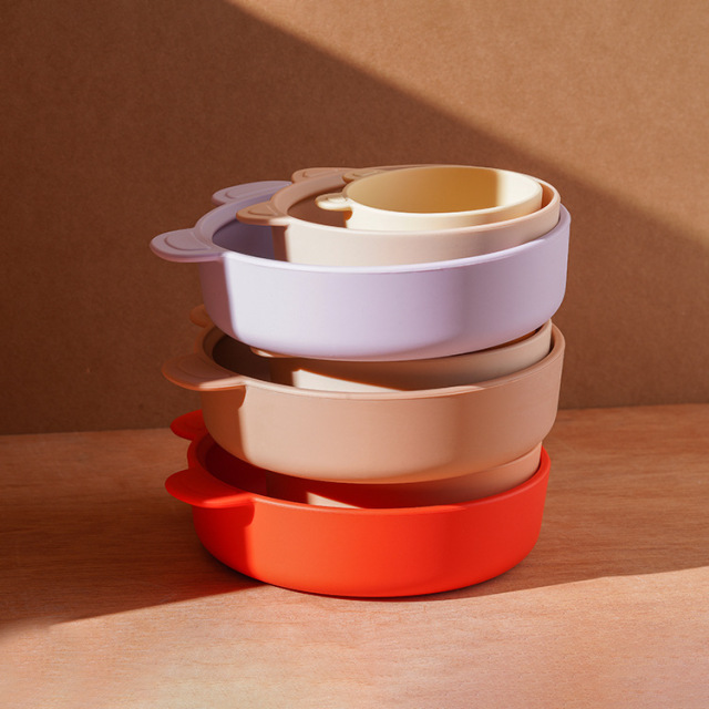 Silicone baby bowl anti-fall