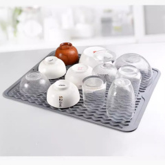 Silicone non-slip dish drying mat for Kitchen Counter, Sink, Refrigerator or Drawer mats