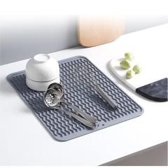 Silicone non-slip dish drying mat for Kitchen Counter, Sink, Refrigerator or Drawer mats