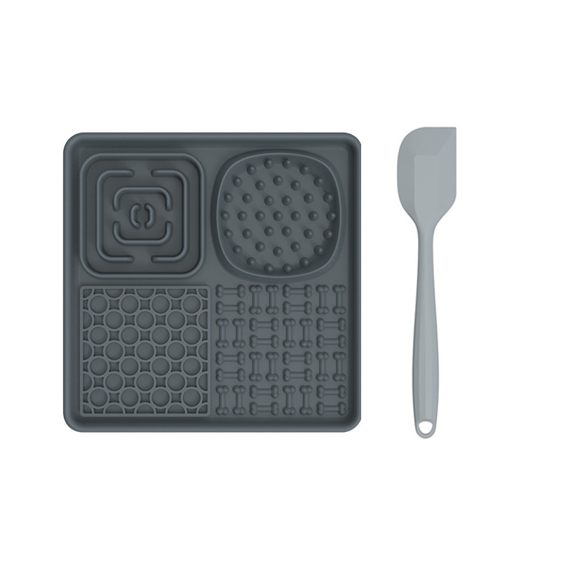 Silicone slow feeder licking mat for pet food dog cat mat with suction cups