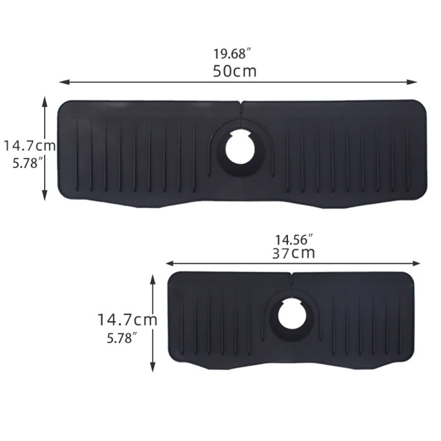 Silicone draining mat Sink Faucet Mat Splash Guard Accessories for Kitchen Bathroom