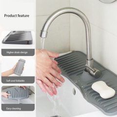 Silicone draining mat Sink Faucet Mat Splash Guard Accessories for Kitchen Bathroom