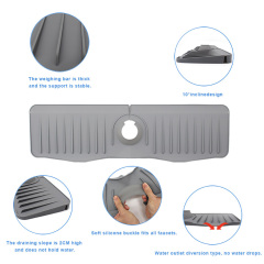 Silicone draining mat Sink Faucet Mat Splash Guard Accessories for Kitchen Bathroom