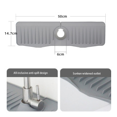 Silicone draining mat Sink Faucet Mat Splash Guard Accessories for Kitchen Bathroom