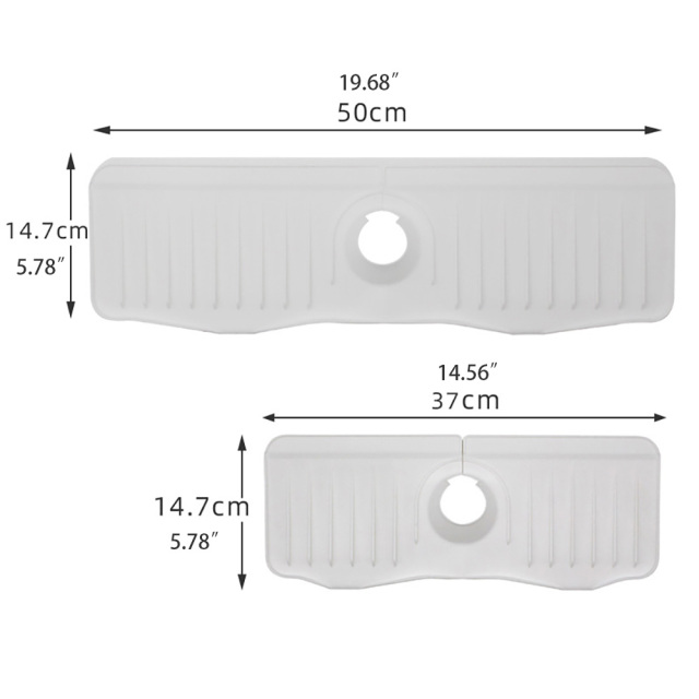 Silicone draining mat Sink Faucet Mat Splash Guard Accessories for Kitchen Bathroom