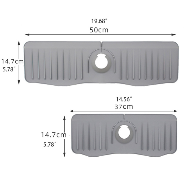 Silicone draining mat Sink Faucet Mat Splash Guard Accessories for Kitchen Bathroom