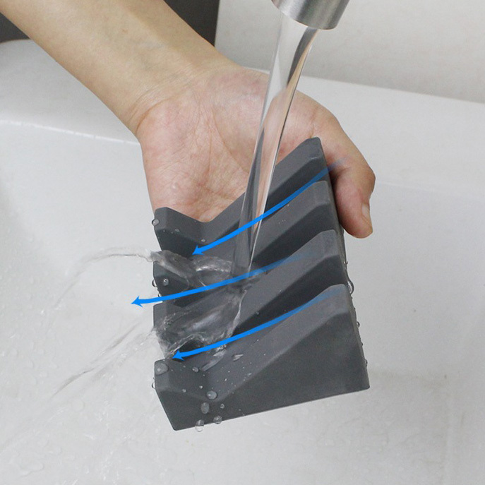 Silicone Shower Soap Dish with Self-Draining,soap holder & Saver for Bathroom, Kitchen