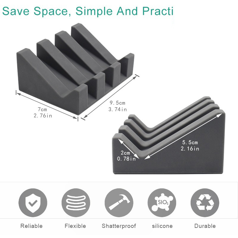Silicone Shower Soap Dish with Self-Draining,soap holder & Saver for Bathroom, Kitchen
