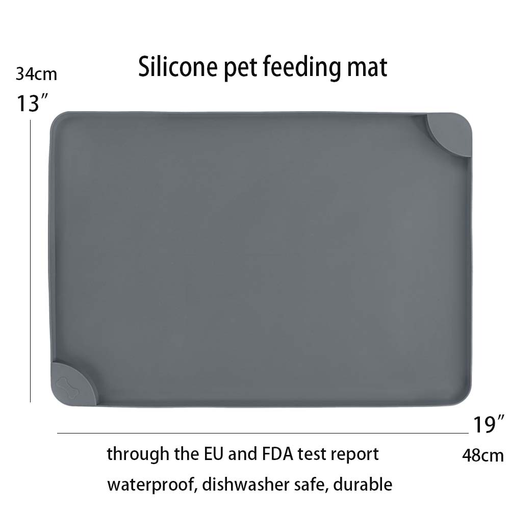 Waterproof Silicone Pet Feeding Mat For Dog Cat Food And Water Bowl Anti-slip Placemat