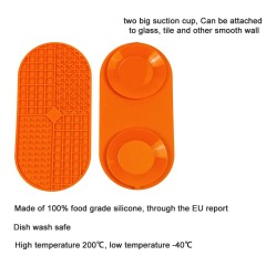 Silicone slow feeder licking pad for pet food dog cat mat with suction cups