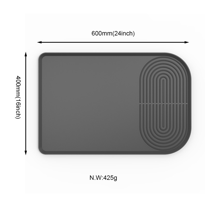 Wholesale Silicone Anti-slip Coffee Bar Mats for Countertop Under Coffee Maker Mat Coffee Tray, Kitchen Counter Dish Drying Mat