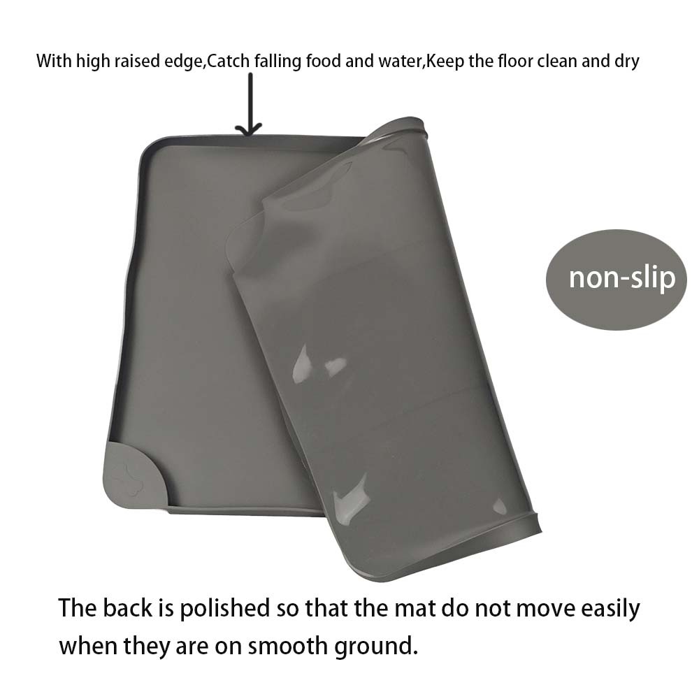 Waterproof Silicone Pet Feeding Mat For Dog Cat Food And Water Bowl Anti-slip Placemat