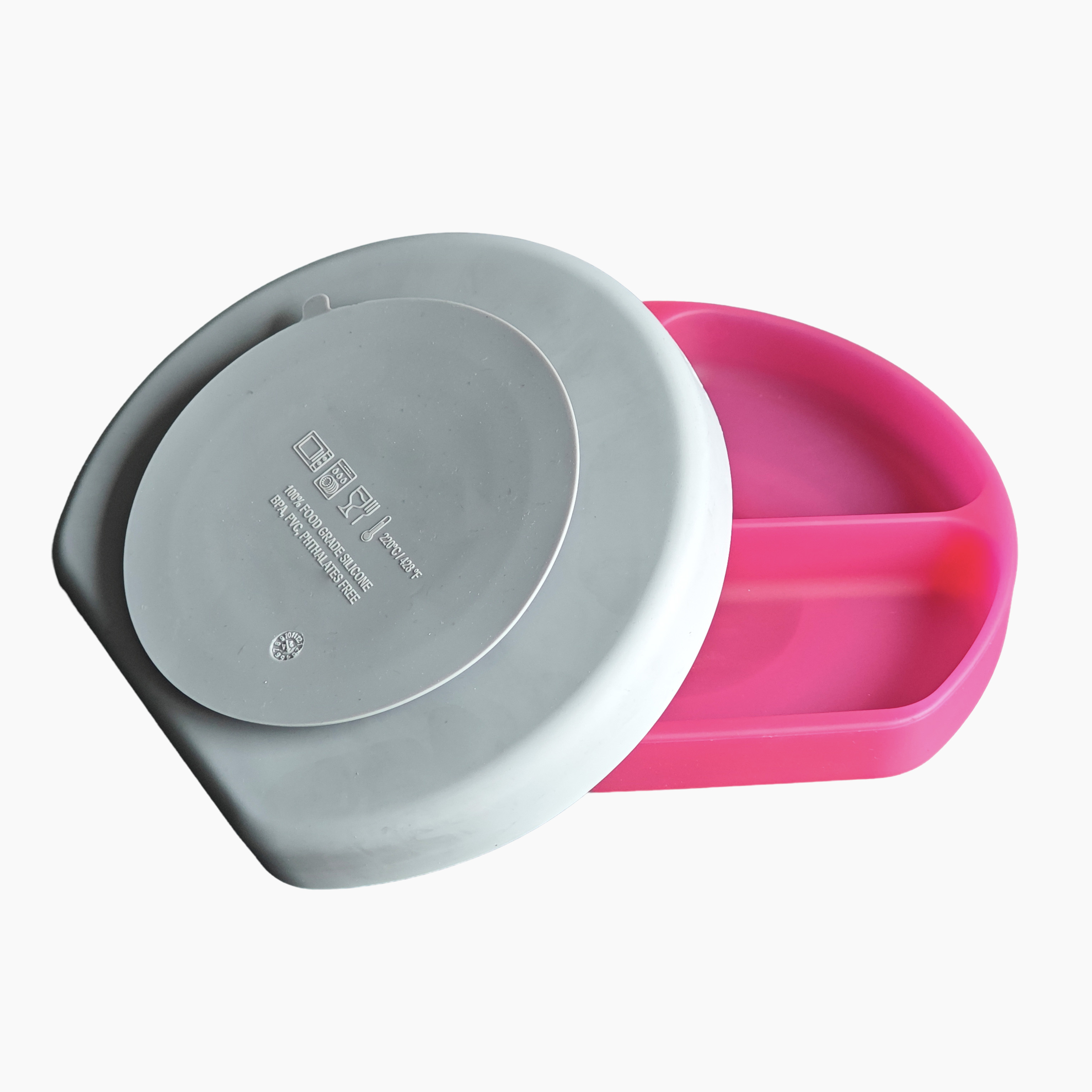 Silicone Divided Unbreakable Silicone Baby and Toddler Dinner Plates