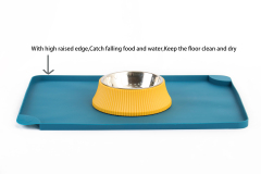 Waterproof Silicone Pet Feeding Mat For Dog Cat Food And Water Bowl Anti-slip Placemat