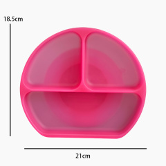 Silicone Divided Unbreakable Silicone Baby and Toddler Dinner Plates
