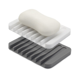 Self Draining Soap Dishes Premium Silicone Waterfall Soap Holder & Saver for Bathroom, Kitchen