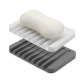 Self Draining Soap Dishes Premium Silicone Waterfall Soap Holder & Saver for Bathroom, Kitchen