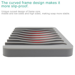 Self Draining Soap Dishes Premium Silicone Waterfall Soap Holder & Saver for Bathroom, Kitchen