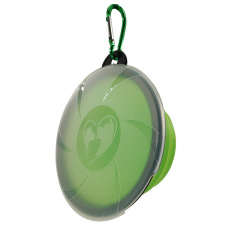 Silicone collapsible dog water bowl feeding food bowl