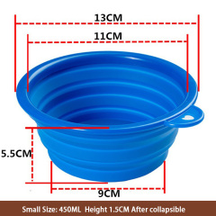 Silicone collapsible dog water bowl feeding food bowl